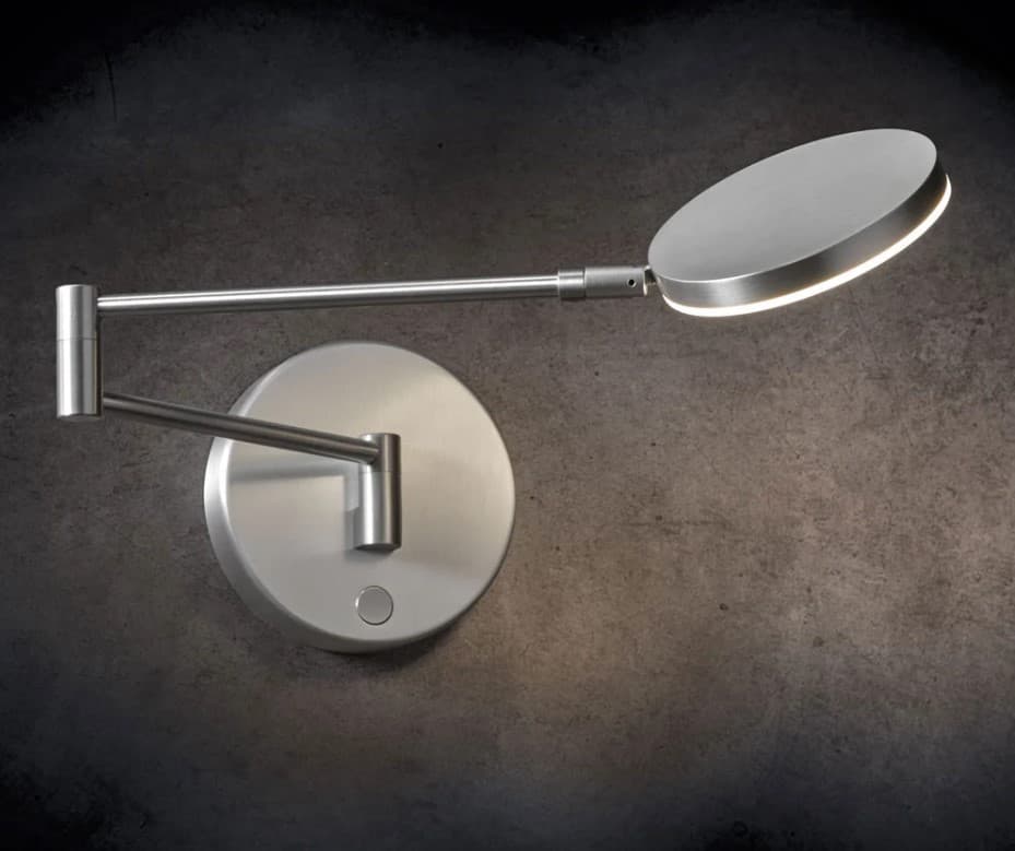 Plano LED Swing Arm Wall Light in Matte Aluminium-img-2