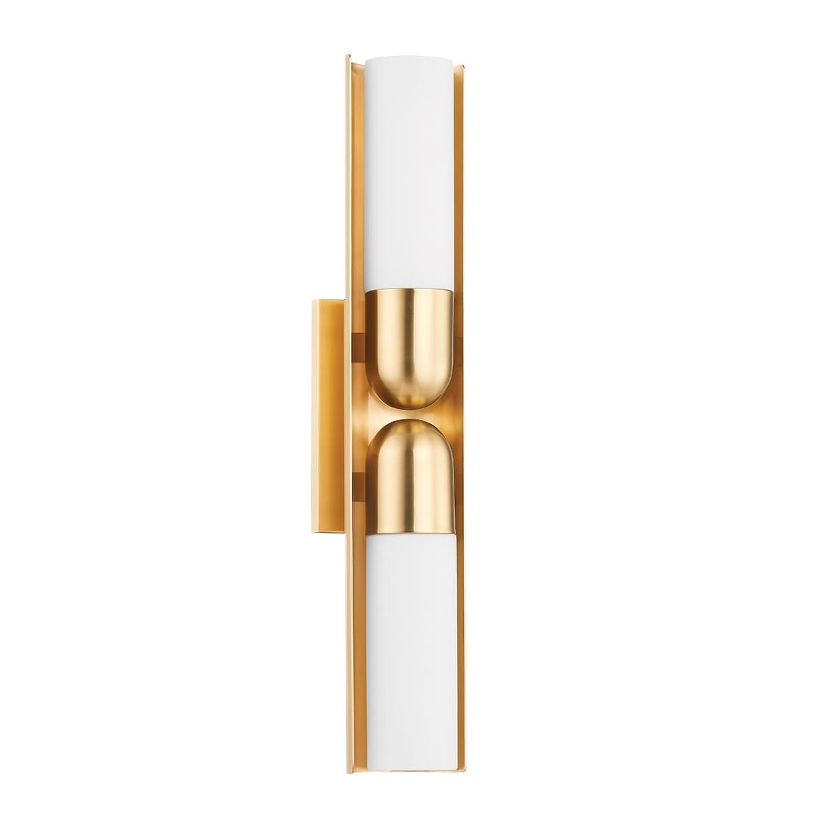 Anton 2 Light Wall Light in Aged Brass-img-1