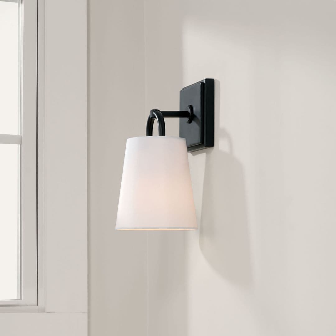 Winnie 1 Light Wall Light in Matte Black-img-1