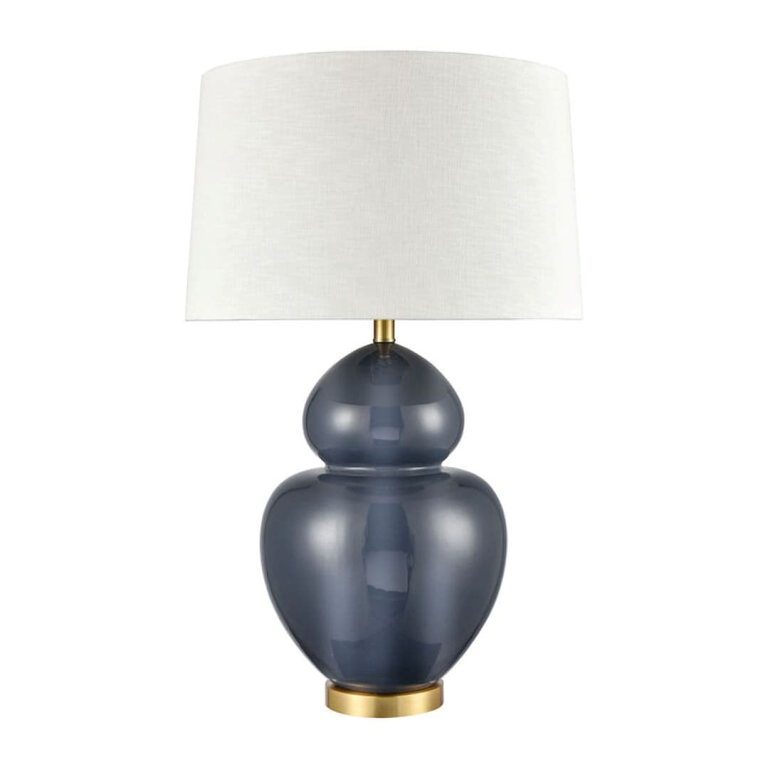 Merry 1 Light Table Lamp in Honey Brass & Cyan Blue-img-1