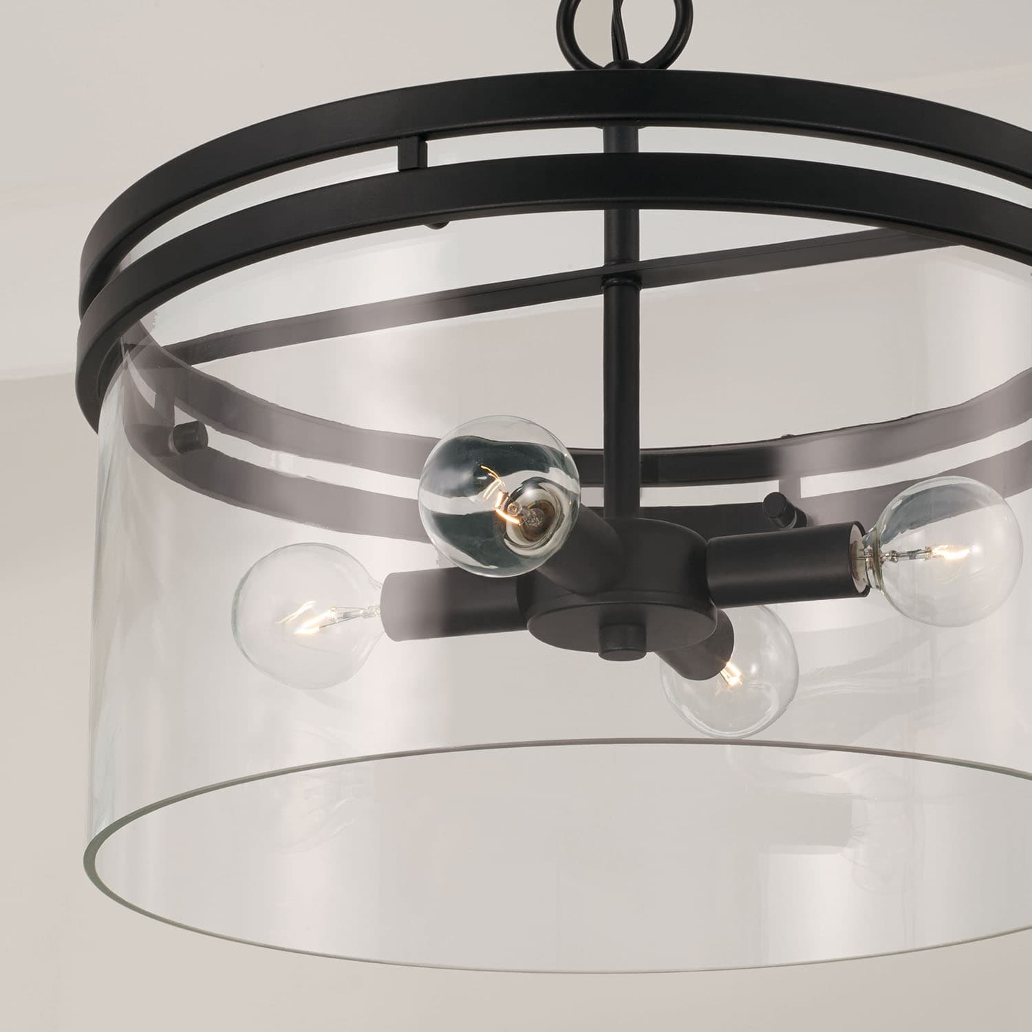 Flurry 4 Light Semi-Flush in Matte Black-img-2