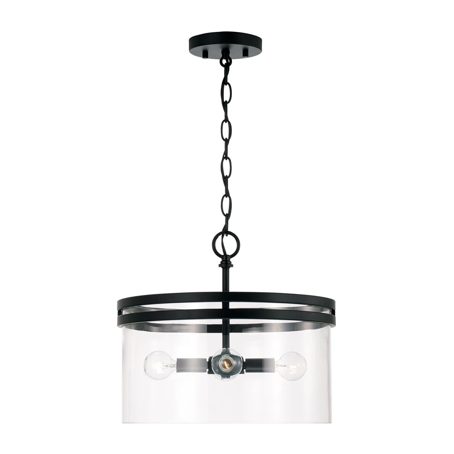 Flurry 4 Light Semi-Flush in Matte Black-img-5