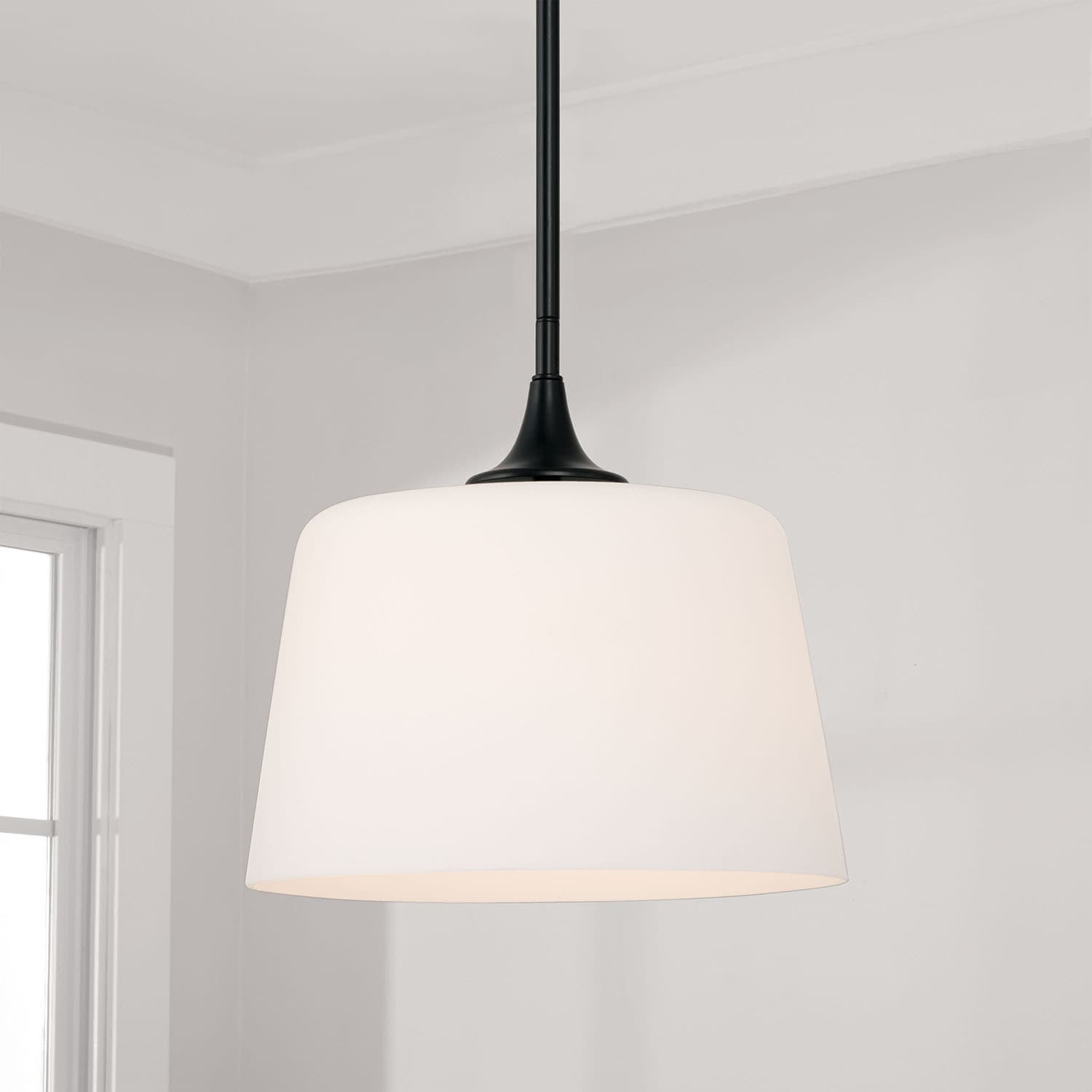 Clack 1 Light Semi-Flush in Matte Black-img-1