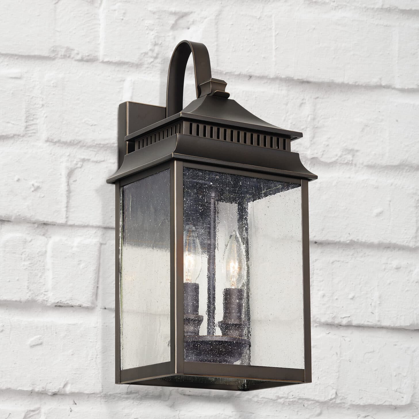 Surrey 2 Light Outdoor Wall Lantern in Old Bronze-img-1