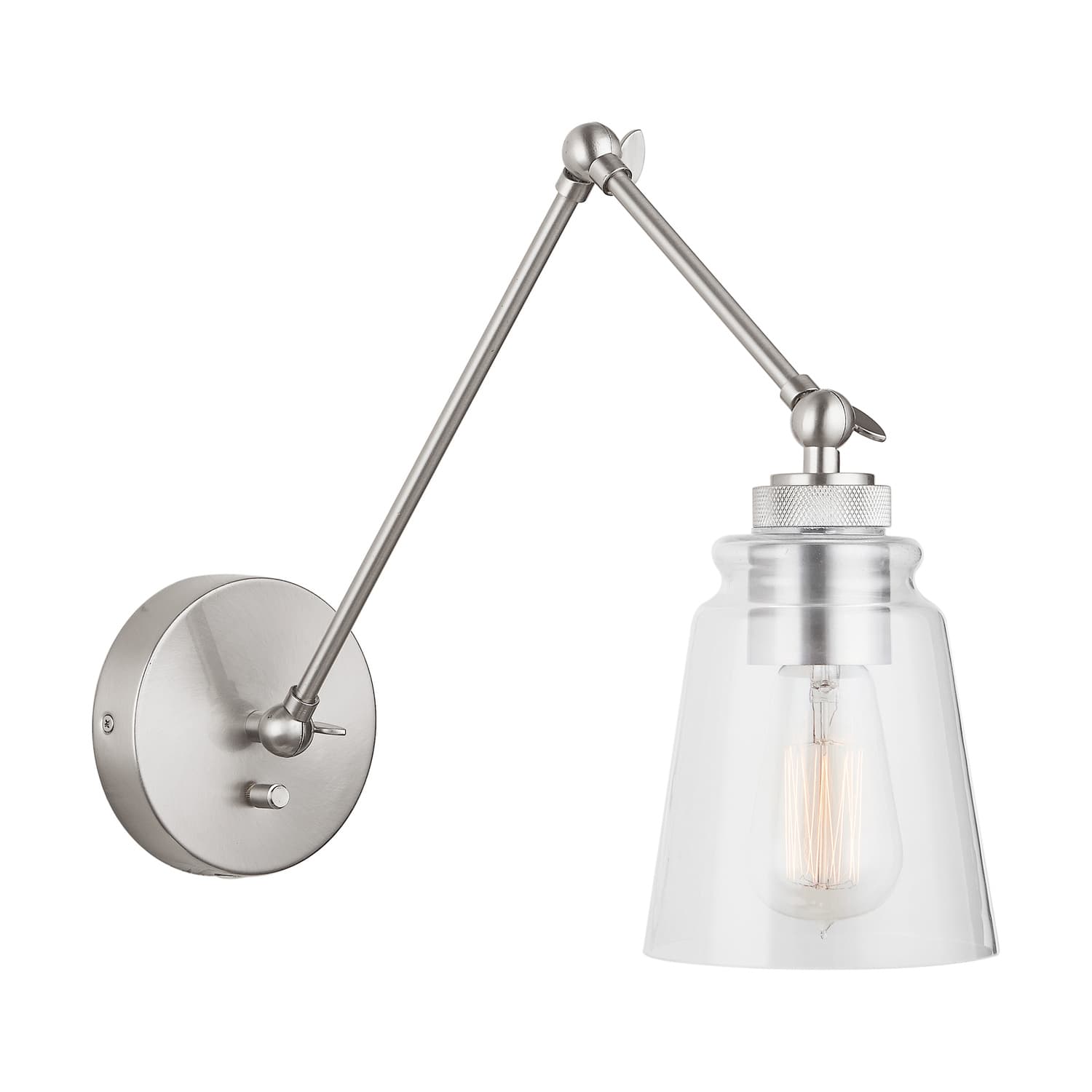 Prodi Adjustable Wall Light in Brushed Nickel-img-1