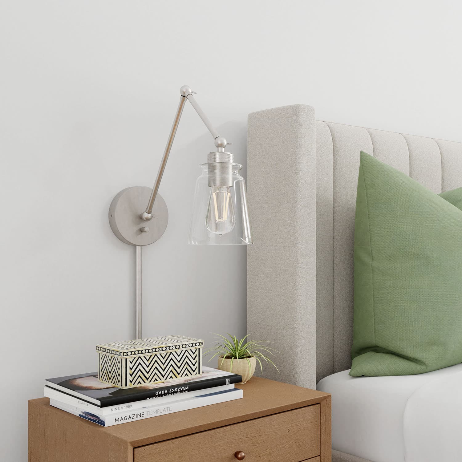 Prodi Adjustable Wall Light in Brushed Nickel-img-6