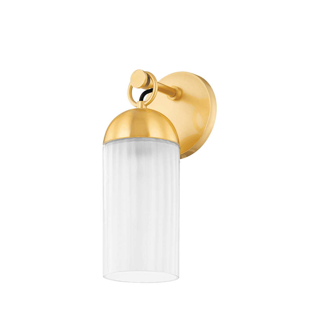 Lumi 1 Light Wall Light in Aged Brass-img-3