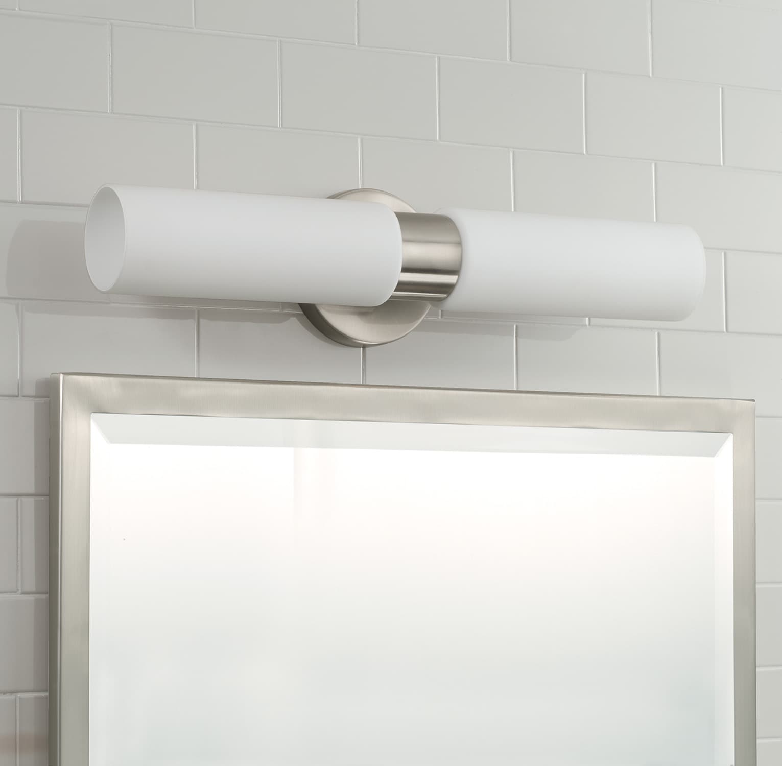 Ping 2 Light Wall Light in Brushed Nickel-img-1