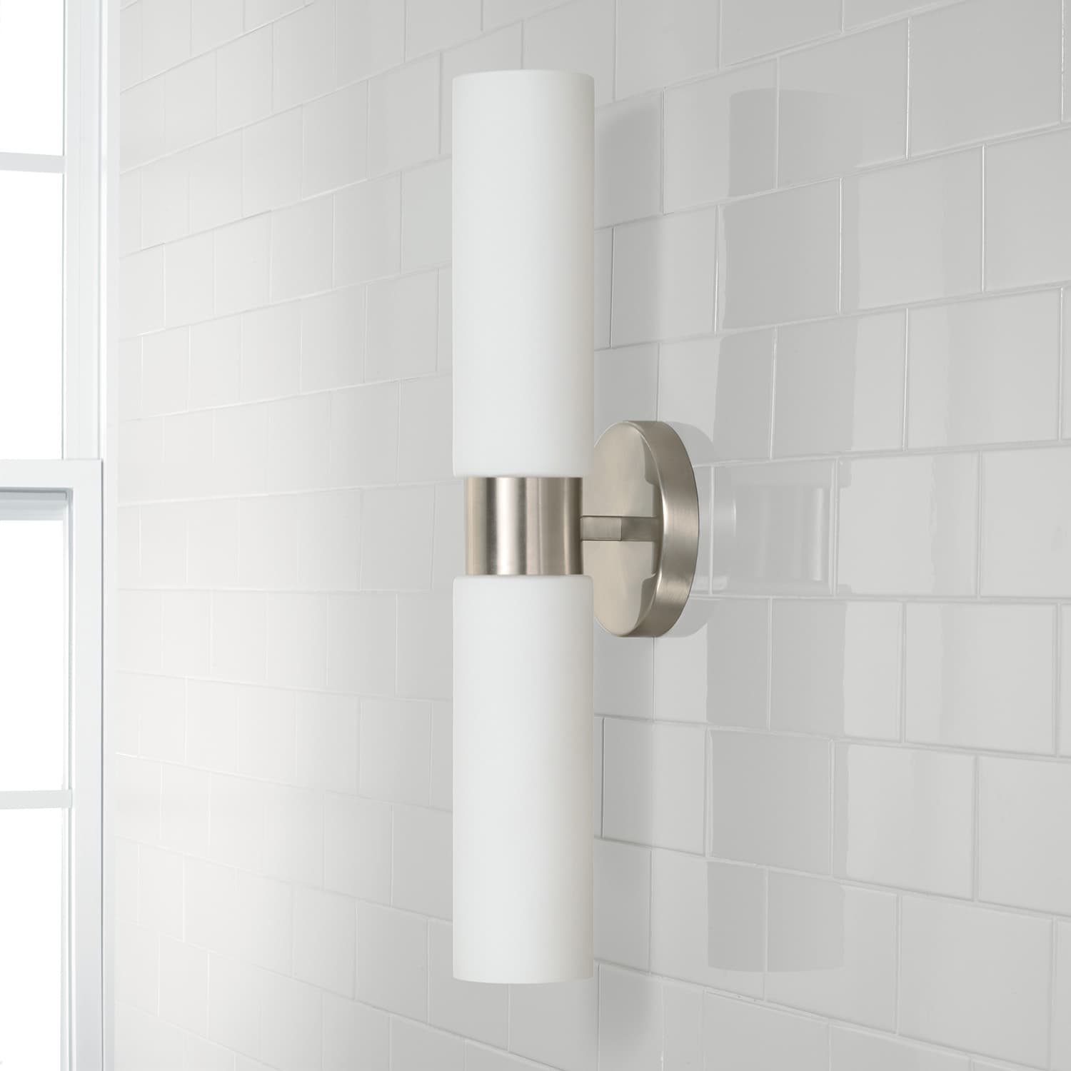 Ping 2 Light Wall Light in Brushed Nickel-img-6
