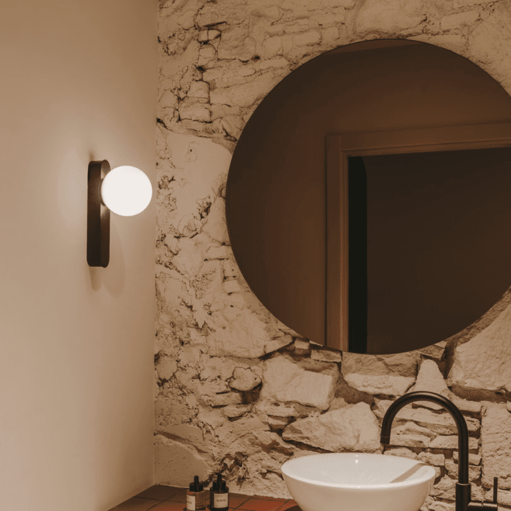 Pearl 1 Light Wall Light in Black-img-1
