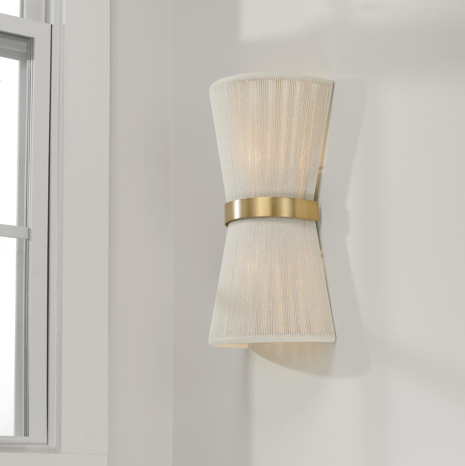 Fisher 2 Light Wall Light in Bleached Rope-img-1