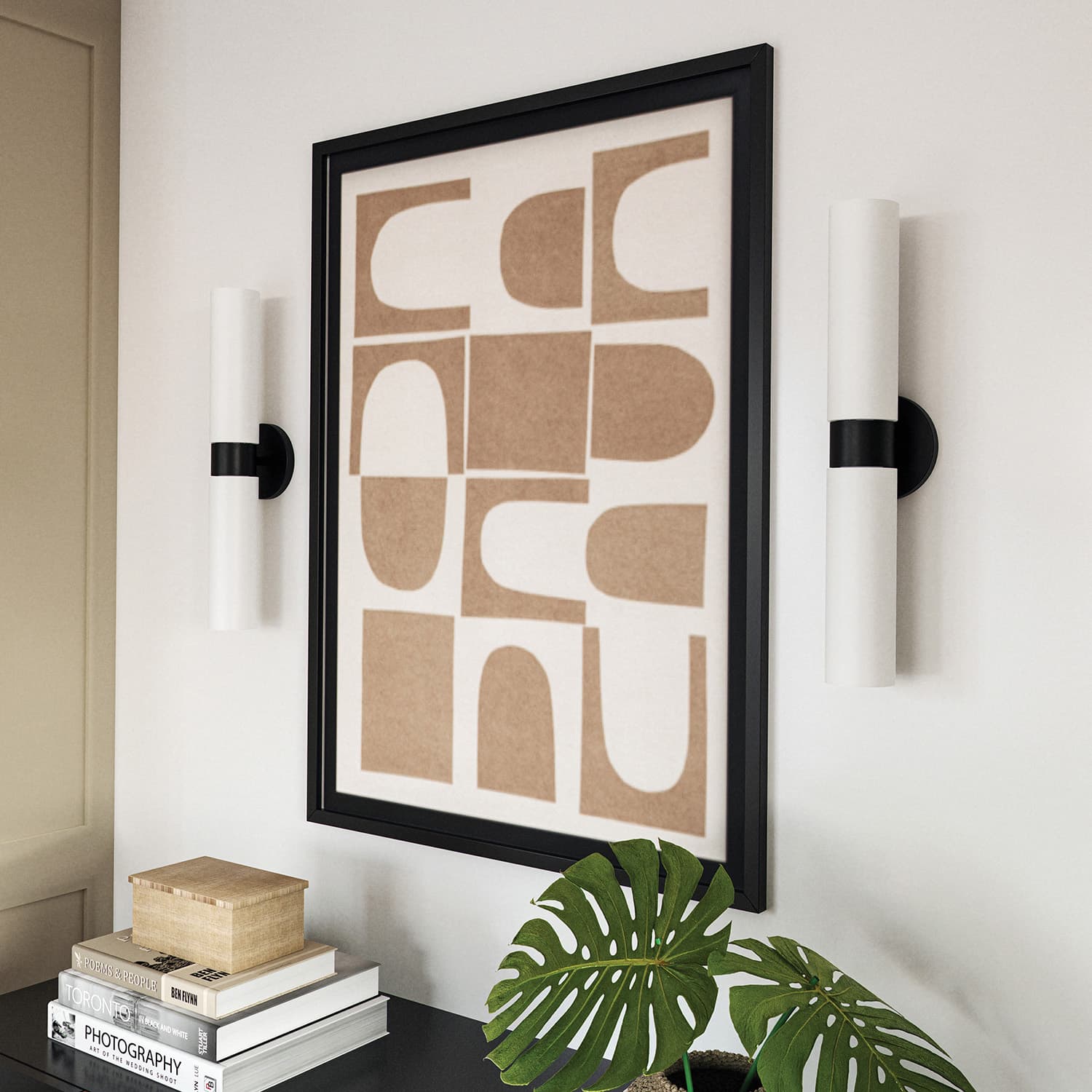 Ping 2 Light Wall Sconce In Matte Black-img-1