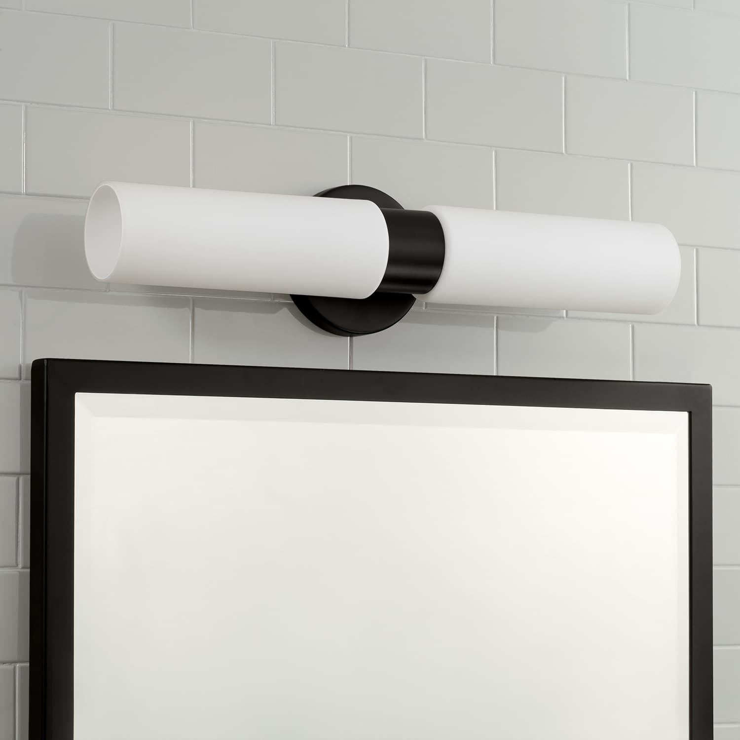 Ping 2 Light Wall Sconce In Matte Black-img-7