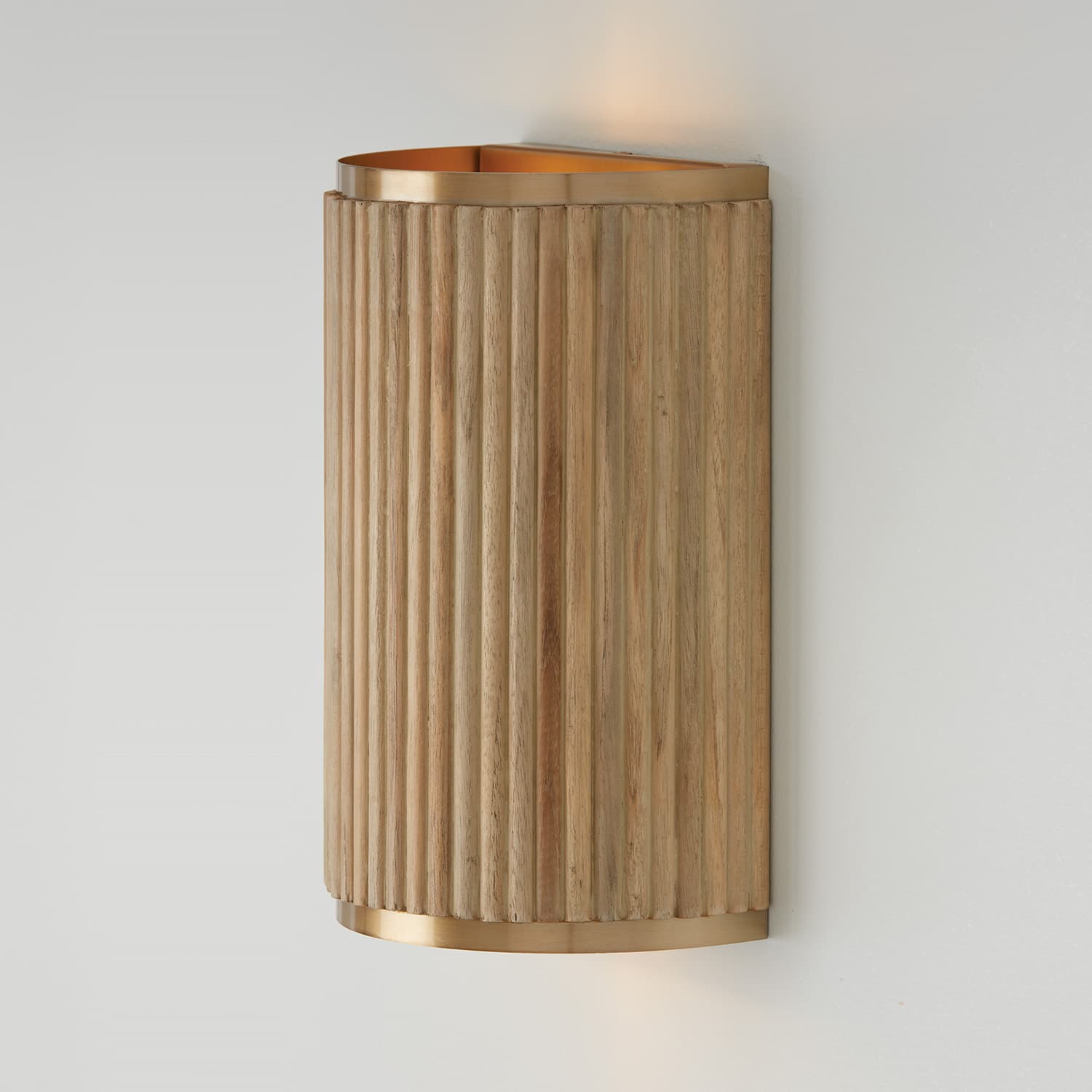 Cody 2 Light Wall Sconce In White Wash & Matte Brass-img-5