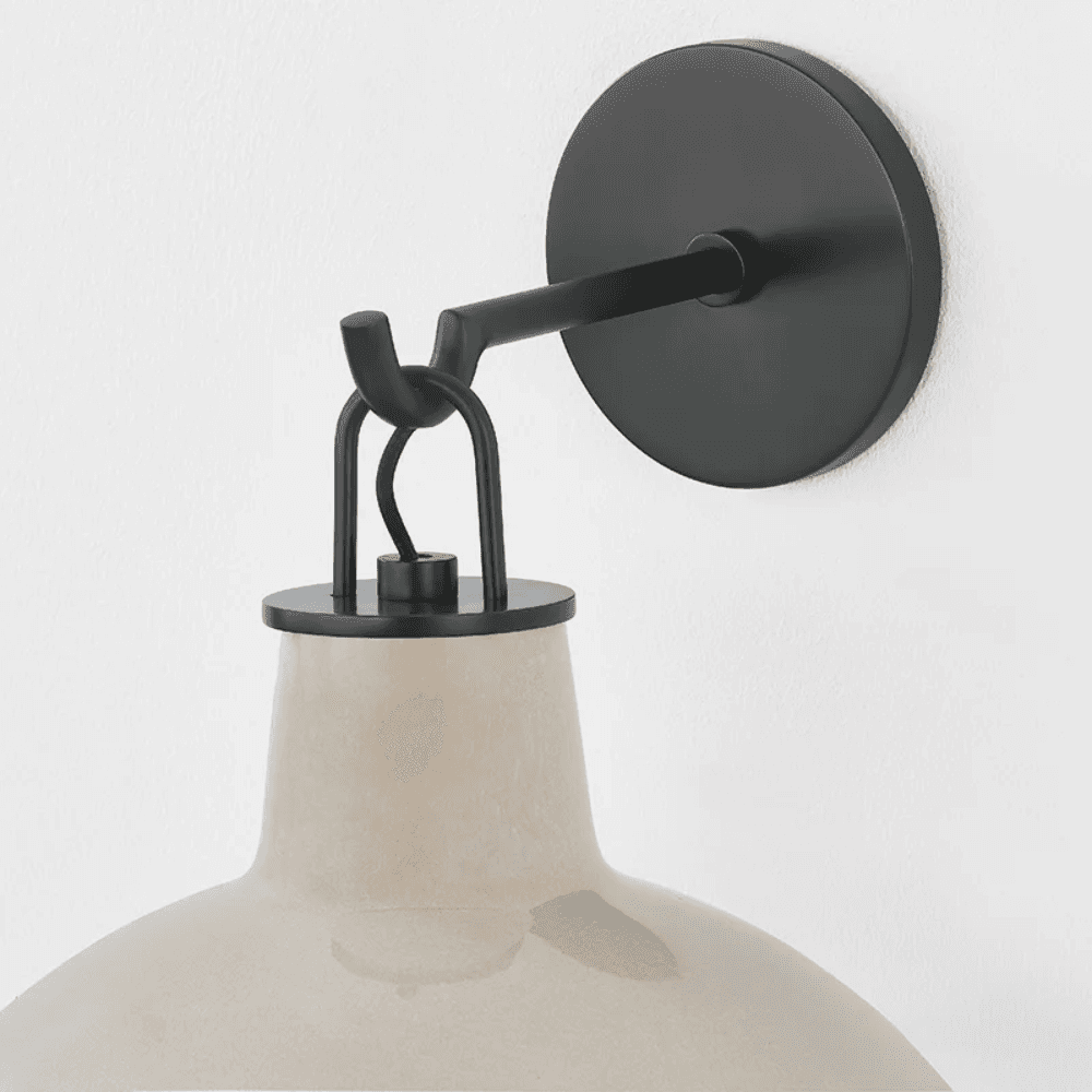 Potter 1 Light Wall Light Distressed Bronze & Ceramic Ivory Crackle-img-3
