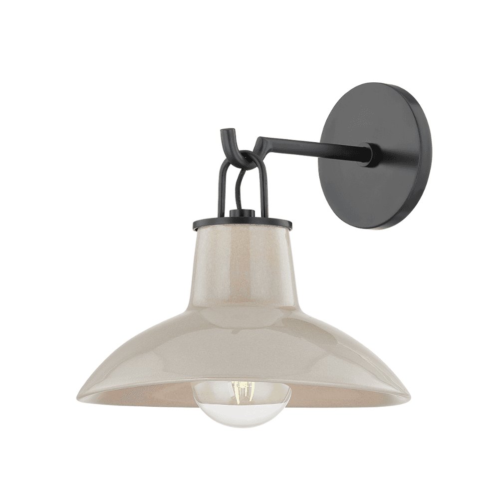 Potter 1 Light Wall Light Distressed Bronze & Ceramic Ivory Crackle-img-4