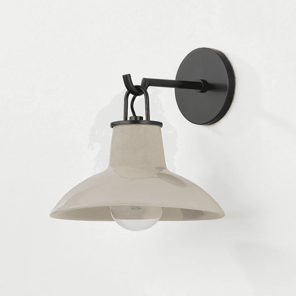 Potter 1 Light Wall Light Distressed Bronze & Ceramic Ivory Crackle-img-5