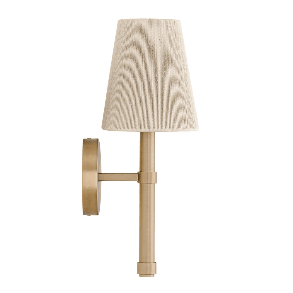 Fisher 1 Light Wall Light in Matte Brass & Bleached Rope-img-2