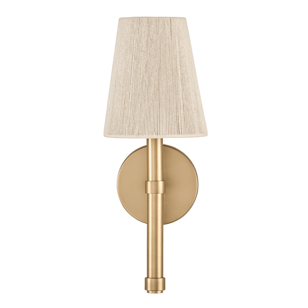 Fisher 1 Light Wall Light in Matte Brass & Bleached Rope-img-3