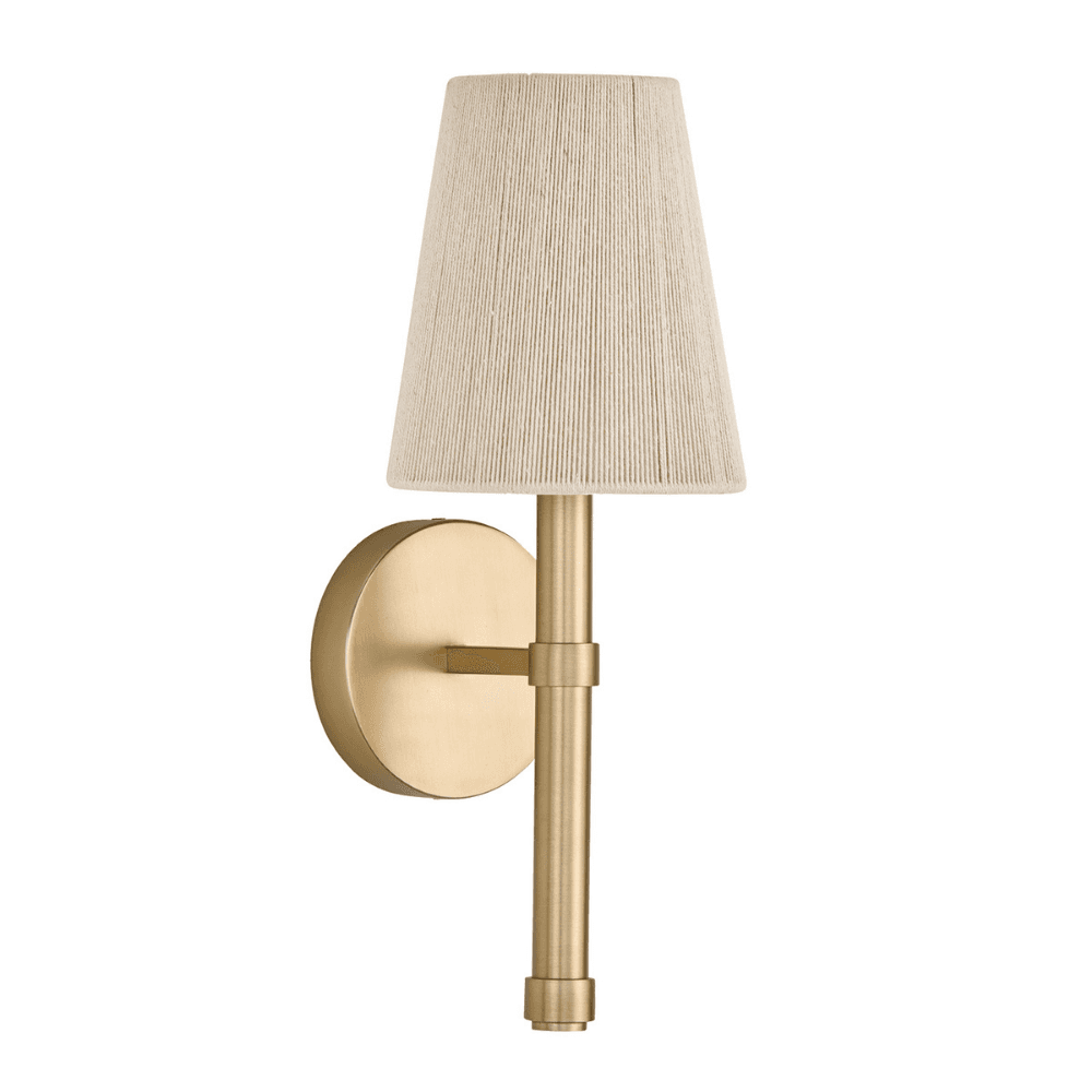 Fisher 1 Light Wall Light in Matte Brass & Bleached Rope-img-4