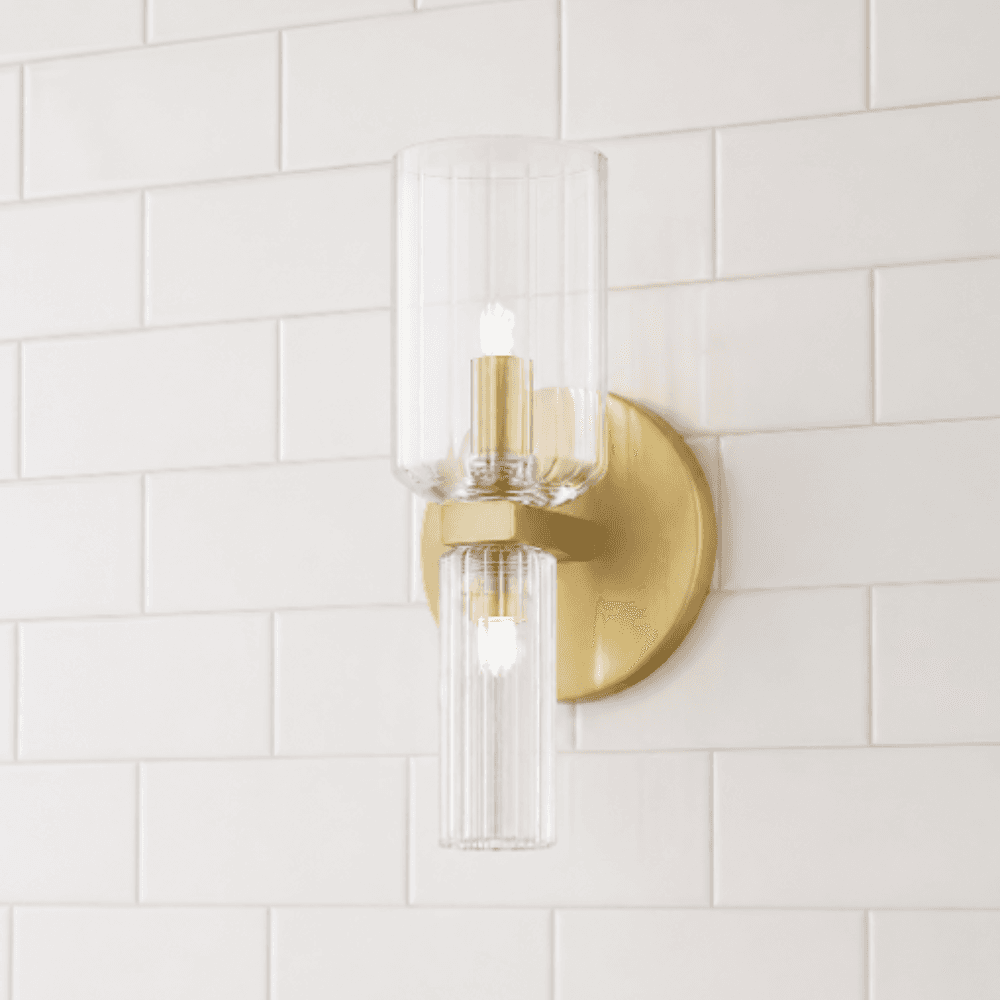 Kaye 2 Light Wall Light in Aged Brass-img-1