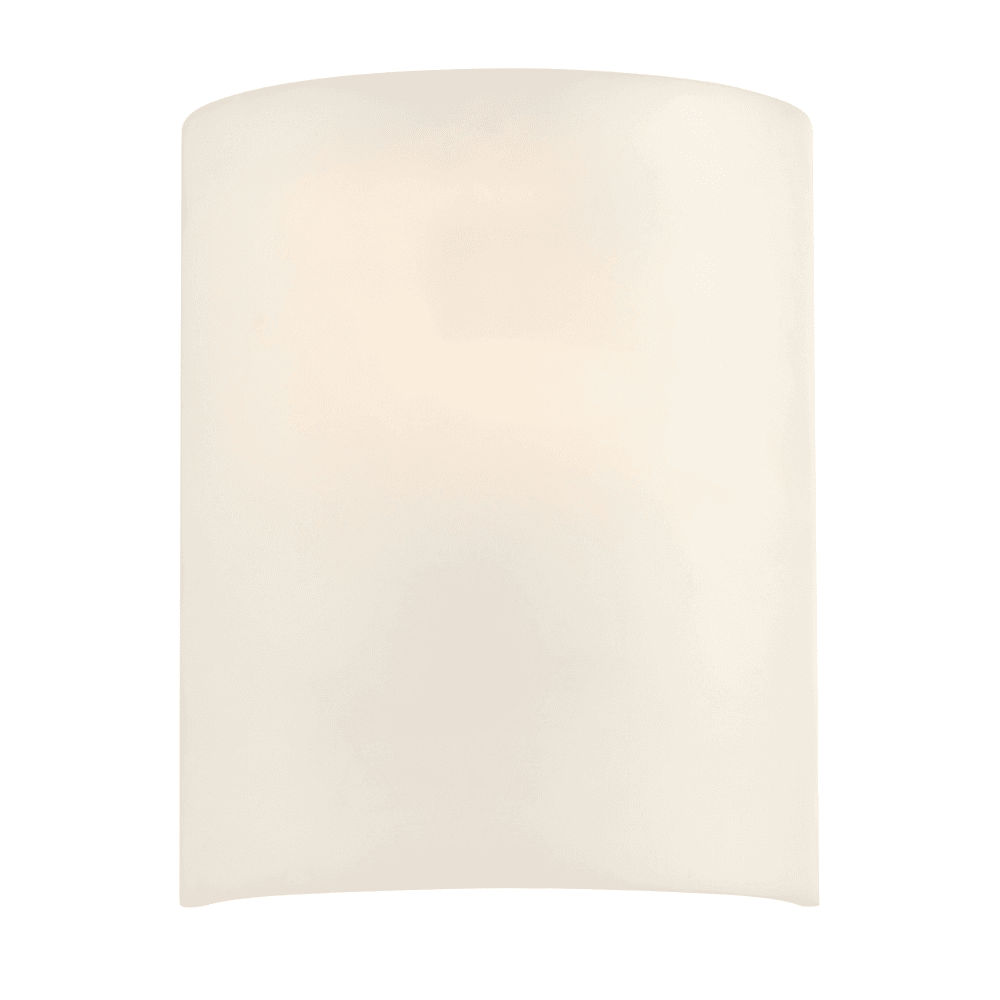 Alabaster 1 Light Curved Wall Light in Faux White-img-1