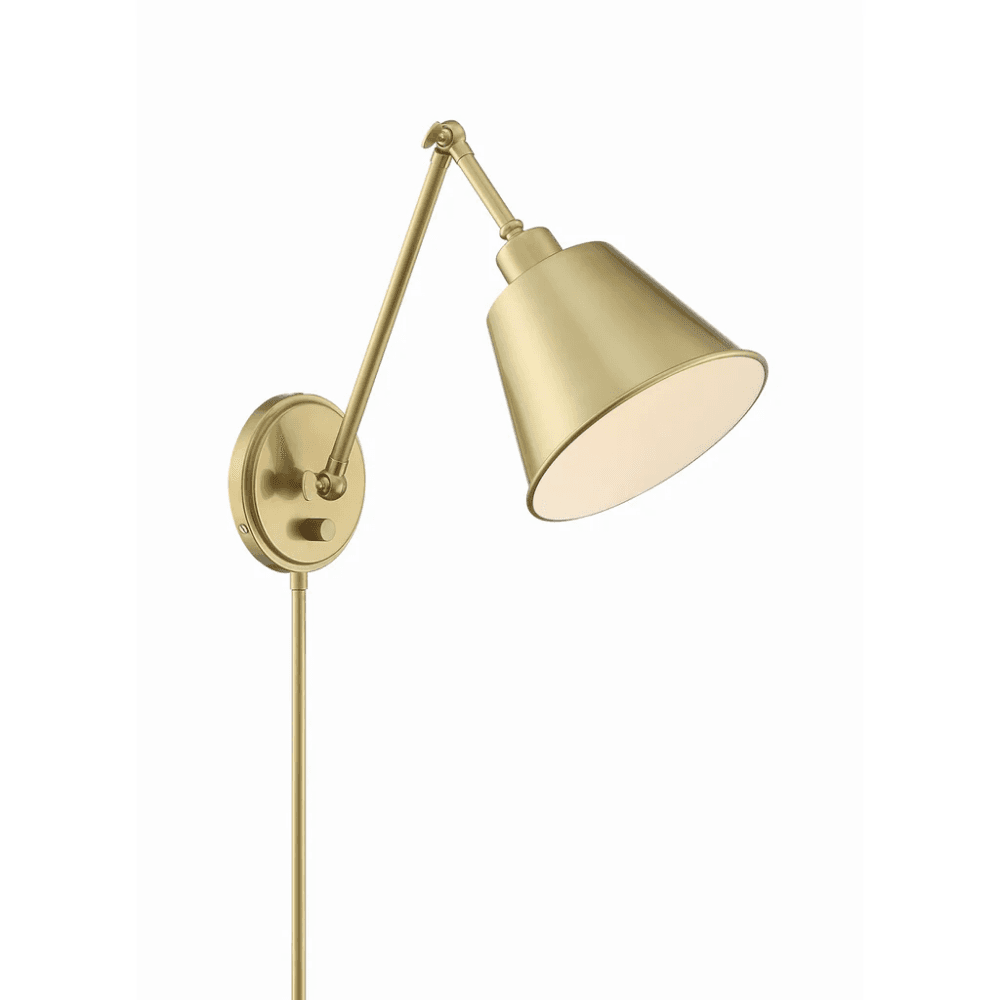 Dune 1 Light Wall Light - Small in Aged Brass-img-1