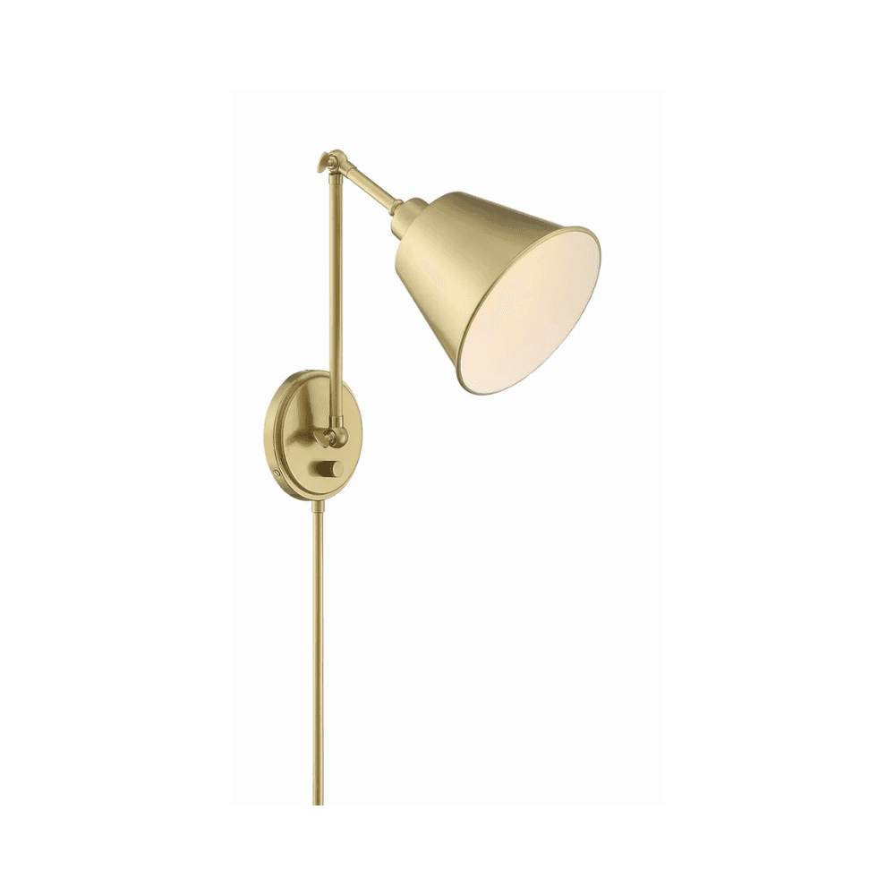 Dune 1 Light Wall Light - Small in Aged Brass-img-2