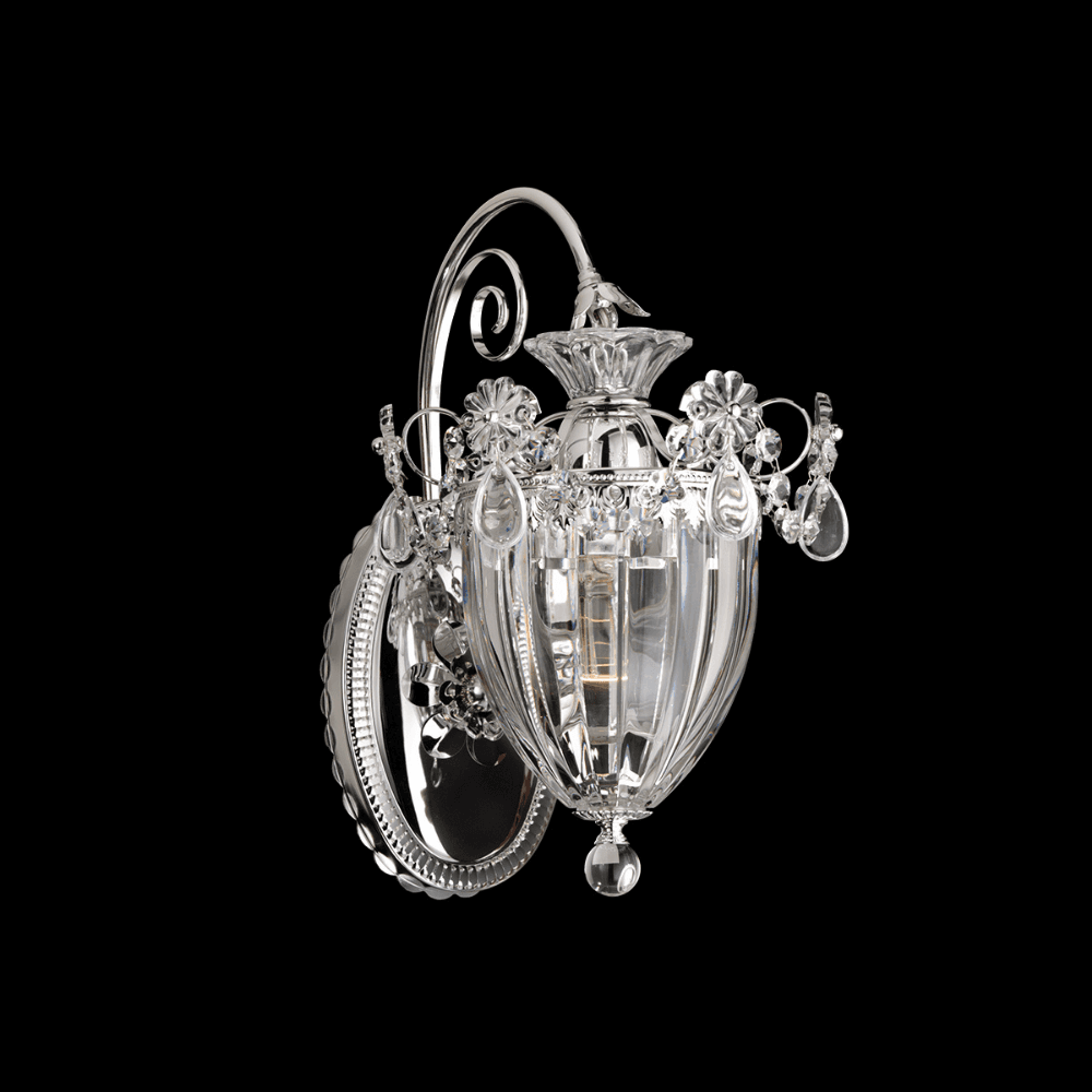 Bagatelle 1 Light Crystal Wall Light in Antique Silver-img-1