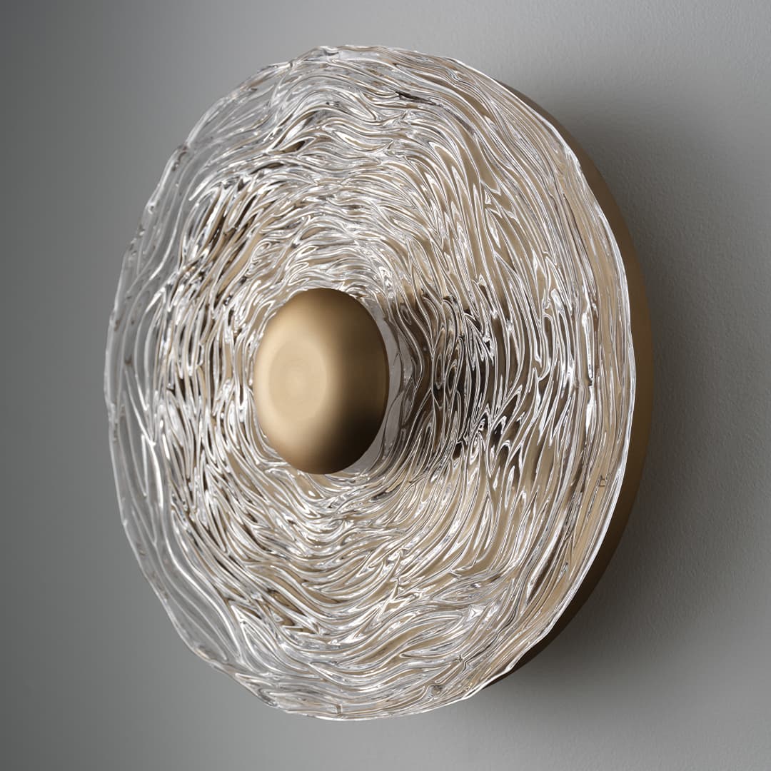 Goddess LED Glass Wall Light - 255mm in Aged Brass-img-2