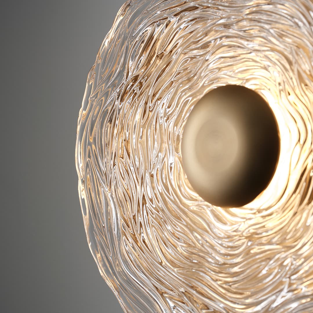 Goddess LED Glass Wall Light - 255mm in Aged Brass-img-3