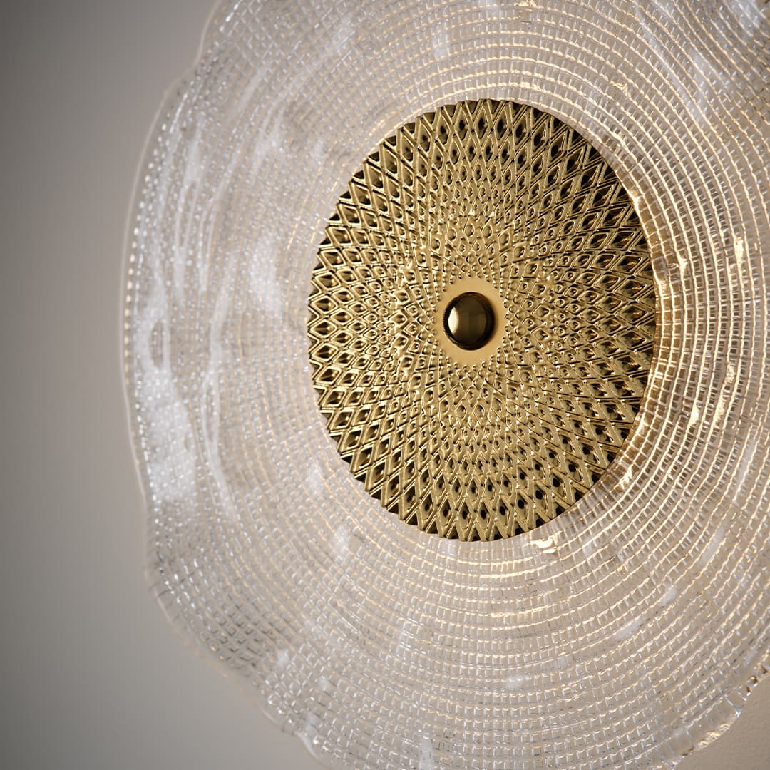 Movi LED Glass Wall Light in Gold-img-1