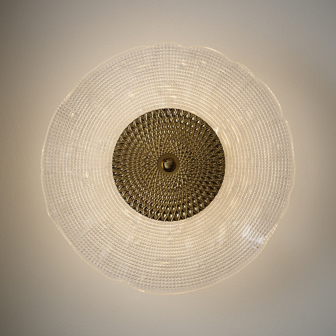 Movi LED Glass Wall Light in Gold-img-2