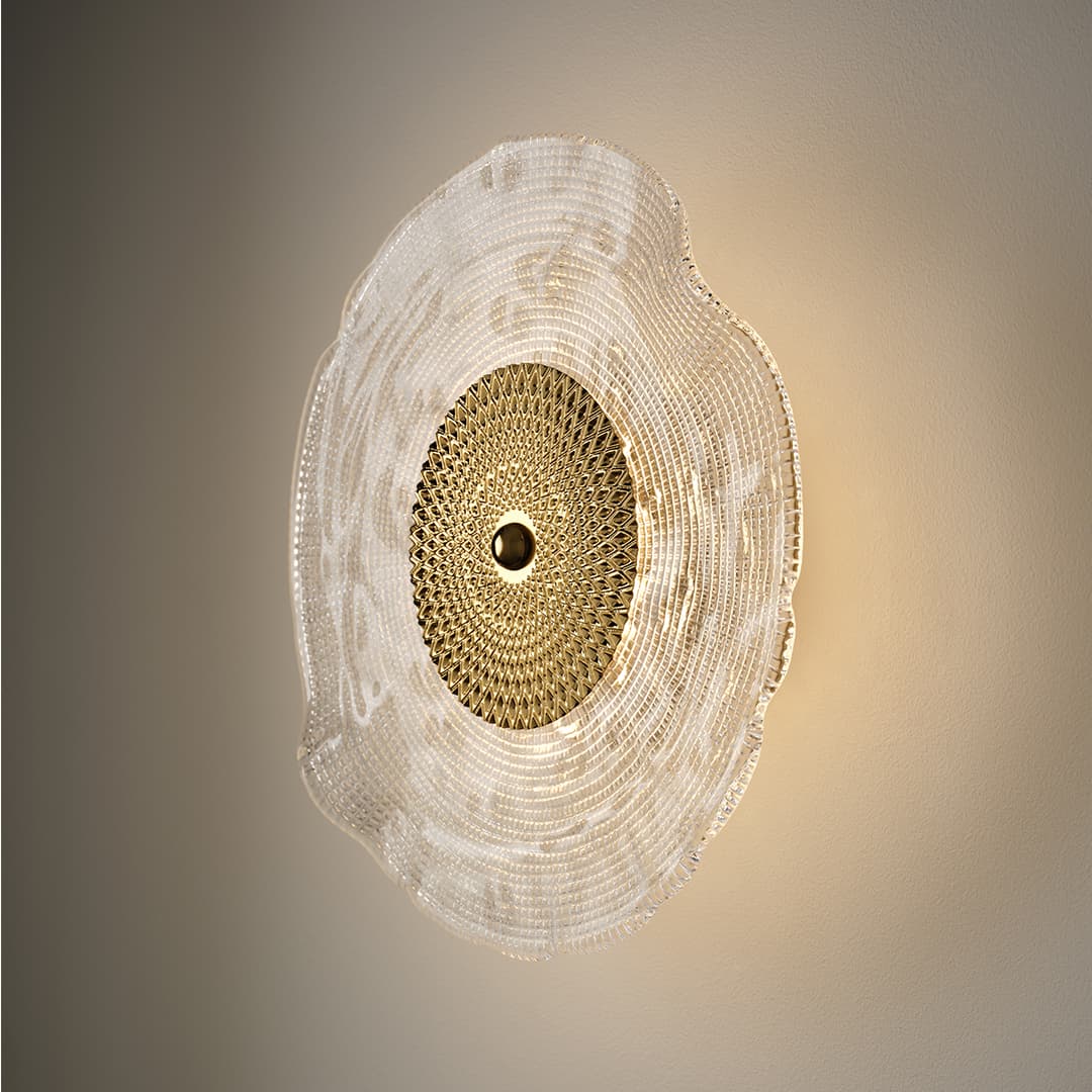 Movi LED Glass Wall Light in Gold-img-3