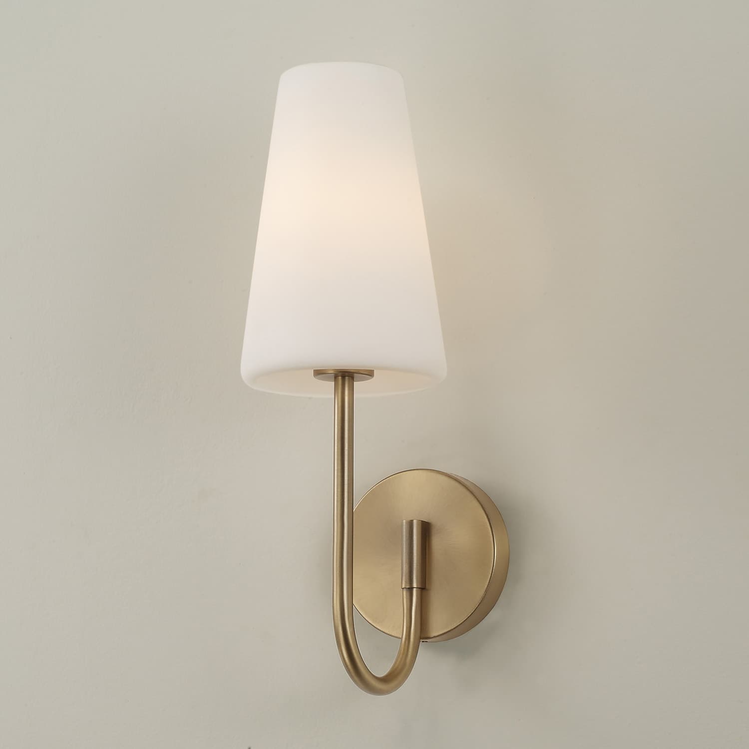 Mira 1 Light Wall Light in Aged Brass-img-1