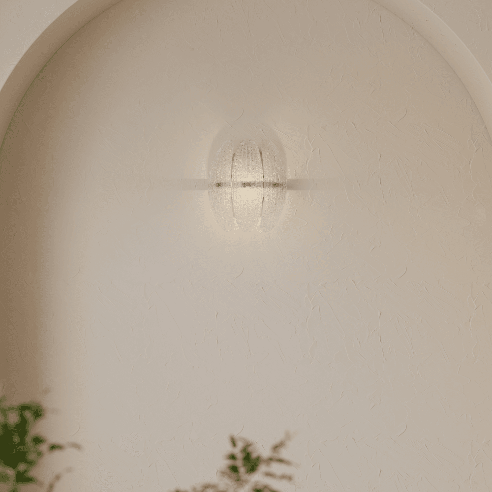 Piastra Glass 1 Light Wall Light in Legacy Brass-img-1