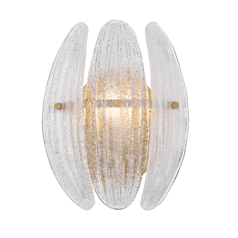 Piastra Glass 1 Light Wall Light in Legacy Brass-img-2