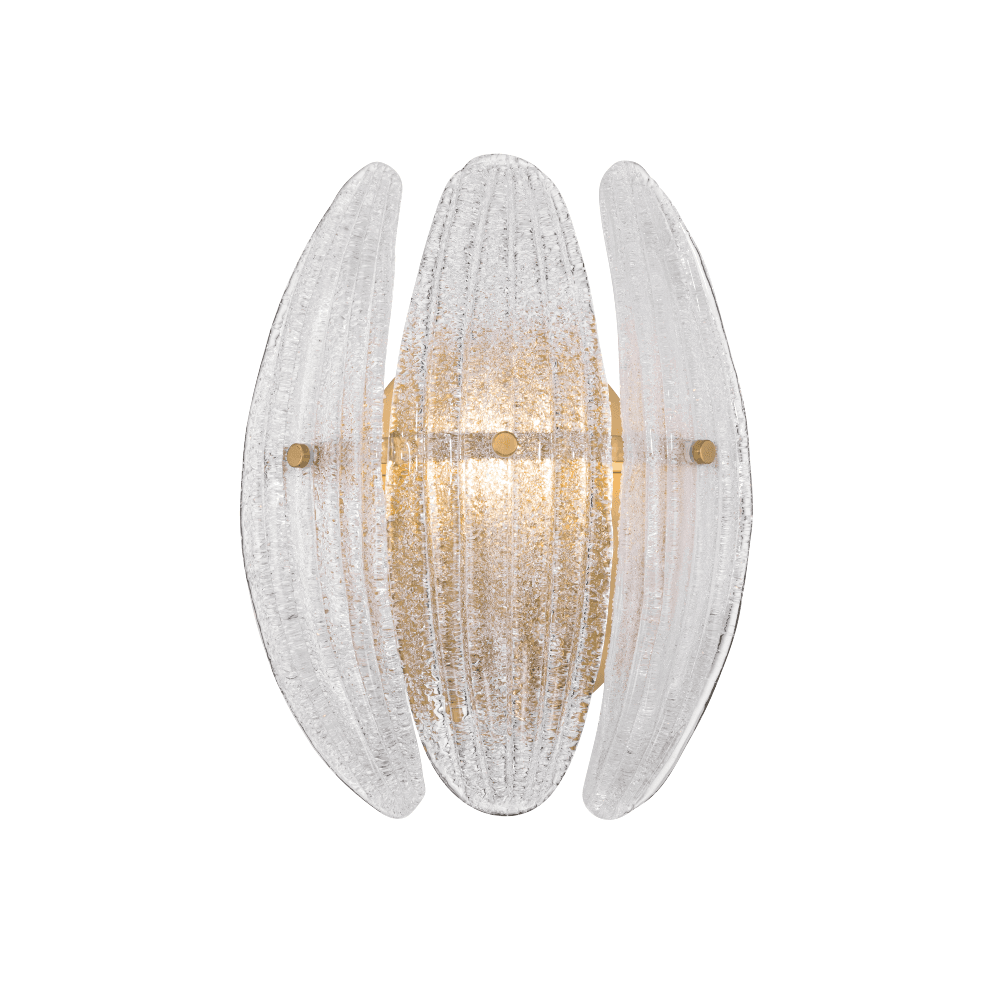 Piastra Glass 1 Light Wall Light in Legacy Brass-img-6