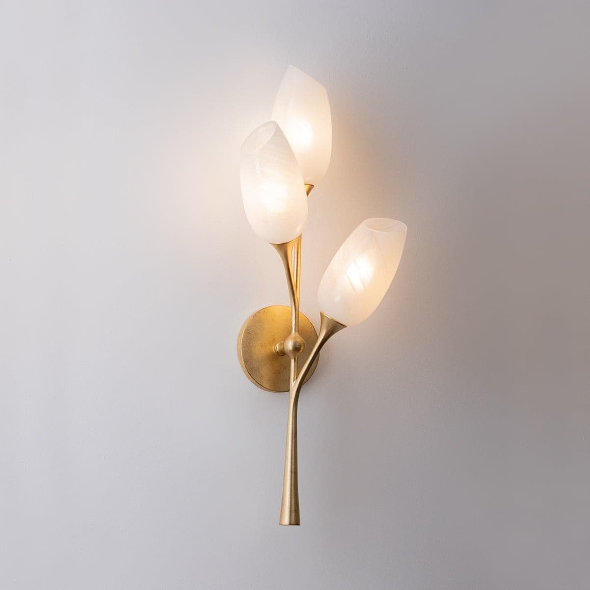 Beatrice 3 Light Wall Light in Vintage Gold Leaf-img-1